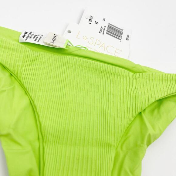L*Space The Camacho Low RIse Bikini Bottoms Cucumber Green Size XS NEW with Tags - Picture 6 of 9